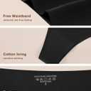 Thongs for Womens High Waisted Seamless for Women Underwear Sexy Breathable Panties 6 Pack (Large)