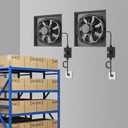 16 Inch Window & Wall Mounted Exhaust Fan, 1040 CFM High Speed Ventilation Fan, 1460 RPM Industrial Extractor Fan with Adjustable Speed for Basement, Garage, Home, Office & Commercial Use