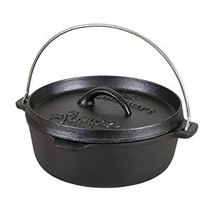 Stansport 2 QT Pre-Seasoned Cast Iron Dutch Oven Flat Bottom (16019-20)