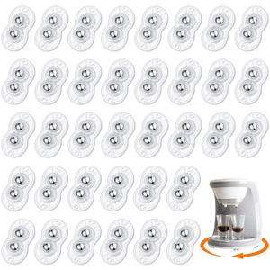 Leumoi 16 Pcs Self Adhesive Appliance Wheels, 360 Swivel Mini Casters with Dual Steel Ball Bearings for Stable Rolling, 55lbs Capacity No-Scratch Floor for Coffee Maker Air Fryer Microwave, White