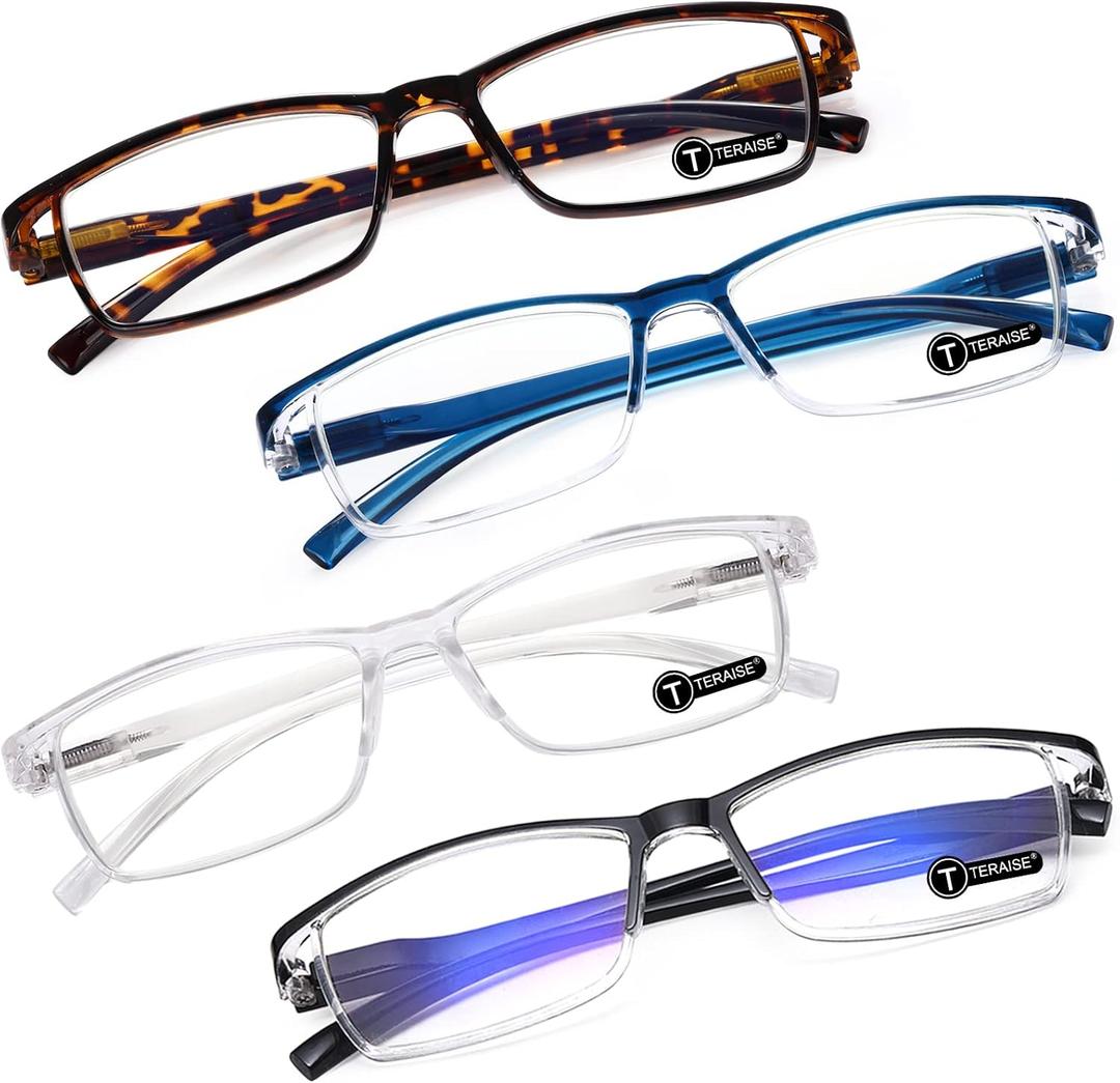 TERAISE Fashion Anti-blue light Reading Glasses Men Women Computer Reader (Mixcolor)