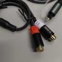 Elecan Unidirectional Optical Male to 3.5mm AUX Female Audio Converter Cable 5 Ft, 192kHz DAC SPDIF/Toslink Digital to Analog Adapter for TV/PS4/DVD to Sound Bar Headphone+Ties & AUX to 2 RCA Adapter