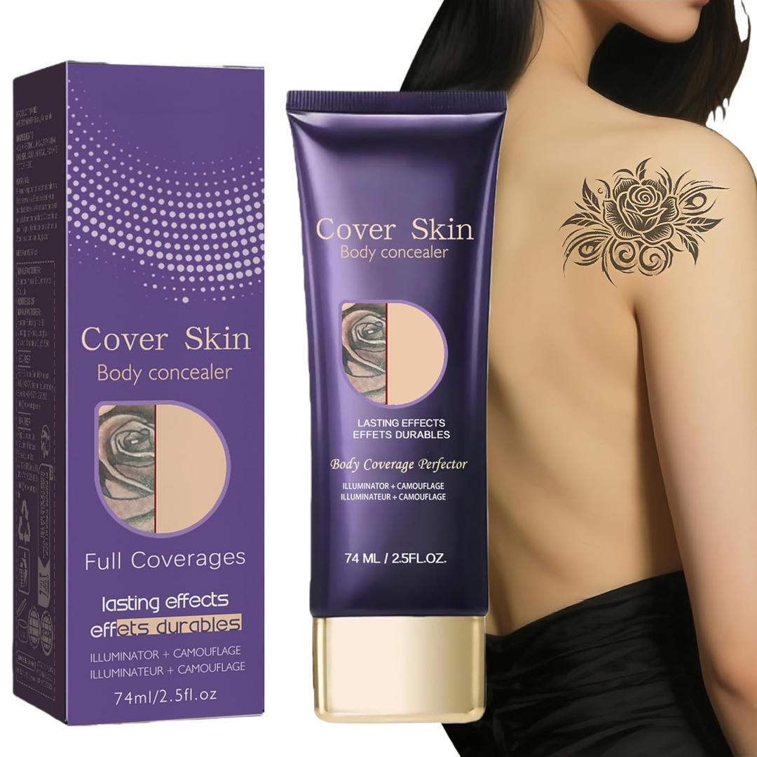 Tattoo Concealer, Best Tattoo Cover Up Waterproof, Beauty Body Full Coverage, Body Makeup, Lasting Effects 2.5oz (1Pcs)