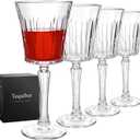 Wine Glasses Set of 4, 9.5 oz Crystal Wine Glasses with Long Stem, Lead-free Premium Red Wine Glass, Gifts for Wedding, Anniversary, Chrismas, Birthday, Father's Day