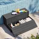 36.6 Hot Tub Steps with Storage, 780 lbs Load Capacity Heavy Duty Outdoor Spa Steps with No-Screw Snap Assembly, Non-Slip Universal Hot Tub Stairs for Spa, Pool, Patio, RV, Porch & Indoor Use, Black