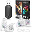 Hearprotek Concert Ear Plugs, 2 Pairs Reusable High Fidelity Musician Ear Plugs, Purple, Silicone, Earplugs, Earplug, Noise Protection (Iridescent)