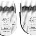 Detachable Pet Dog Grooming Clipper Ceramic Blade,Compatible with Whal Arco, Bravura, Chromado, Creativa, Figura & Motion - Pet, Dog & Horse Clippers,Size 4F Cut Length 3/8"(9mm)