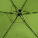 Shintenchi Patio Offset Umbrella with Easy Tilt Adjustment,Crank and Cross Base, Outdoor Cantilever Hanging Sunshade Canopy, Green