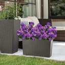Artificial Geranium Fake Flowers for Outdoors Decoration, 6 Bundles Silk Geraniums Flower UV Resistant Look Real Faux Plants for Outside Planter Front Door Garden Patio Balcony Yard Home, Purple