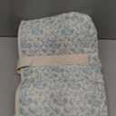 3 Pcs Empty Mahjong Bag Set, Thickened Blue Floral Quilted Carrying Bag Set with Two Wrappers, Card Bags, Mahjong Racks and Card Pusher Drawstring Bags (Case Only)