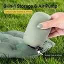 2 x Inflatable Seat Cushion, Airplane Seat Cushion for Long Flights, 2 in 1 Pump & Storage Portable Travel Cushion, Anti-Slip Waterproof Pad for Air Travel, Stadium, Camping