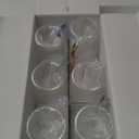 COMI Glass Coffee Cups,8oz Clear Coffee Cups Set of 6,Lightweight Glass Mugs with Colorful Handles,Heat Resistant & Explosion-Proof, Perfect for Home, Cafe, Office