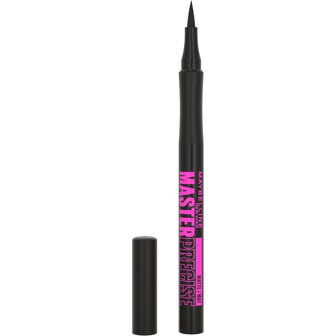 Maybelline Eyestudio Master Precise All Day Waterproof Liquid Eyeliner Makeup, Matte Black, 1 Count  