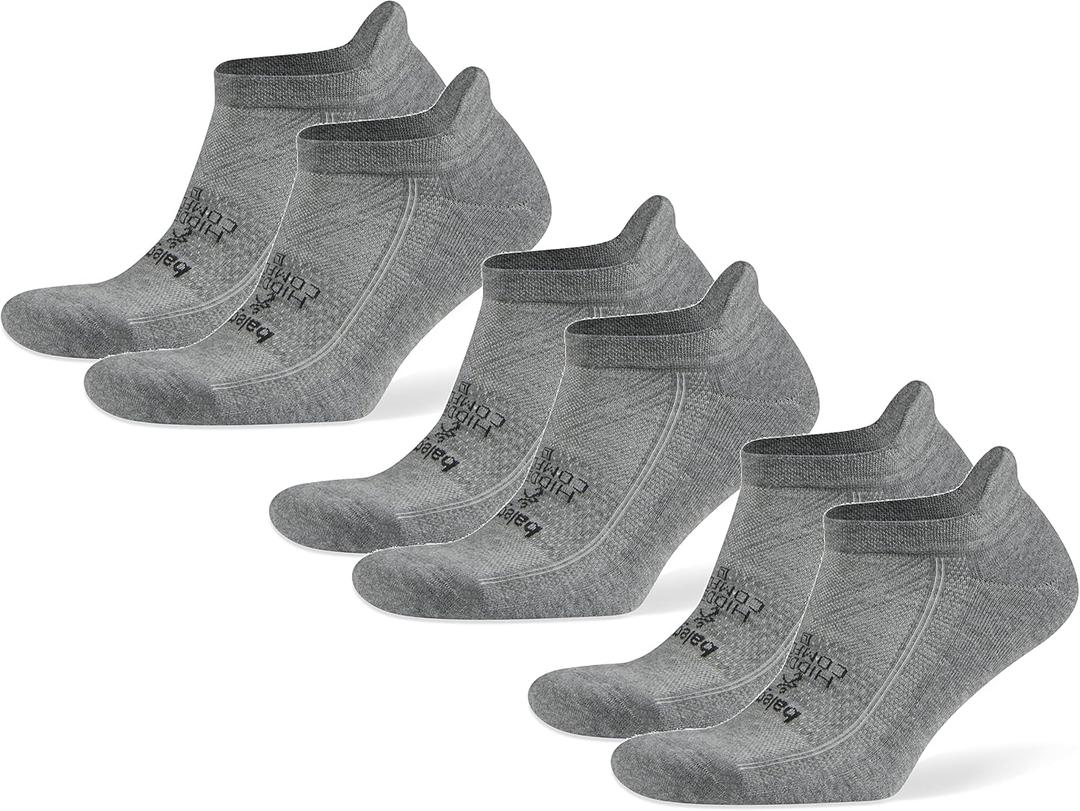 Balega Hidden Comfort Performance No Show Athletic Running Socks for Men and Women (Gray, L)