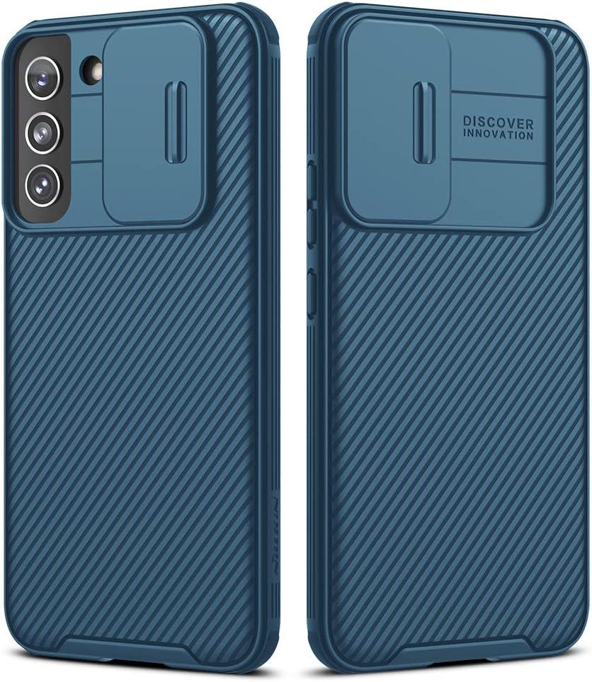 Nillkin for Samsung Galaxy S22 Case, CamShield Pro Galaxy S22 Case with Slide Camera Cover Rugged Phone Case for Samsung Galaxy S22 5G 6.2 Blue
