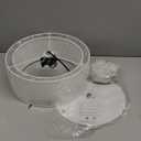 VONLUCE Semi Flush Mount Ceiling Light, 13'' Ceiling Light Fixture with 2Layer Fabric Shade, 3Light Modern Drum Light Fixture for Bedroom Living Room Entryway Hallway, White Shade & Nickel Finish