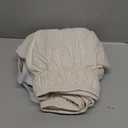 Linen Home 100% Cotton Percale Weave Fitted Sheet, Queen Size, Cream, 1 Deep Pocket Fitted Sheet, Fits Mattress Upto 16" Crisp and Cool Strong Bed Linen, 60"X80"+15"