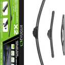 Wiper Blade Replacement for Forester 2012-2018, Outback 2015-2019, Windshield Wiper Blades 26"+17" With Rear Wiper 14" (Set of 3) U/J HOOK, Double Sided Rubber Strips and Longer Life