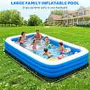 Large Inflatable Pool, 120"70"22" Blow Up Pool for Adults and Childrens, Full-Sized Family Swimming Pool, Summer Water Party, Outdoor, Garden Backyard