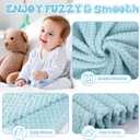 Newwiee 3 Pcs Baby Blankets 30 x 40 Soft Neutral Fuzzy Blanket for Toddler Infant Newborn Stroller Travel Supplies(Bright Color)