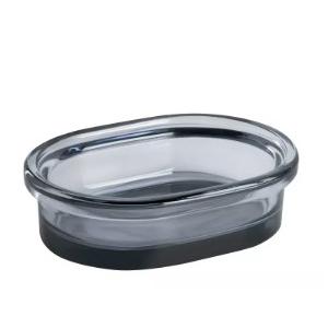 Splash Ponta Glass Soap Dish, Grey/Blue