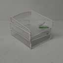 Safco Onyx Desk Organizer, 3 Trays, Office and Classroom Mailbox, Paper and Mail Sorter, Steel Mesh, White