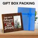 Colleague Gifts for Women Men, Rustic Chance Made Us Colleagues Wood Picture Frame, Retirement Leaving Going Away Gifts for Work Bestie Coworkers Colleague, Display Photo 4 x 6 Inch