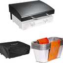 Blackstone Table Top Griddle Hood,22''Hard Cover Hood & 22 inch Griddle Cover Water Resistant 600D Polyester & 5017 Grease Cup Liners for Rear Grease Griddles
