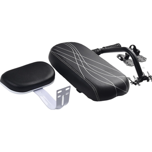 Rear Bicycle Saddle with Backrest, Handle and Pedals, Child Bike Seat Front, Durable Seat for Adults and Children
