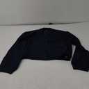 womens Cropped Bomber Jacket Button Down Varsity Jackets Shackets With Pockets (Medium, Navy Blue)