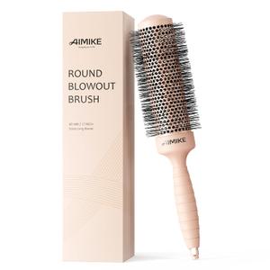 AIMIKE Round Brush for Blow Out, Extra Long Round Hair Brush w/Nano Thermal Ceramic & Ionic Tech, for Blow Drying & Styling, Curling and Shine  Barrel 1.7 inch