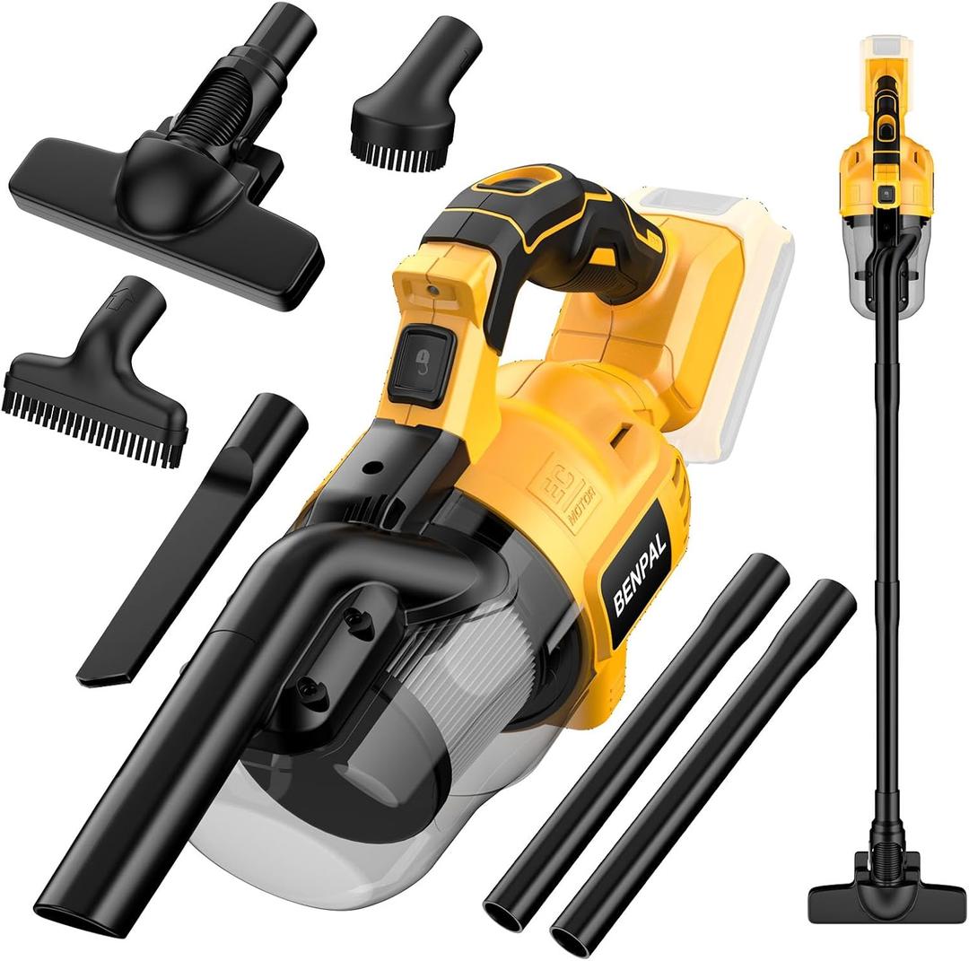 Cordless Vacuum for Dewalt 20V Battery(Battery Not Included), Handheld Vacuum Cleaner with Washable HEPA Filter, Use for Carpets, Car, Furniture