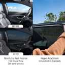 ZATOOTO Car Window Shade for Rear Side Window 2Pack, Magnetic Car Curtains Breathable Window Sunshade for UV Rays Protection, Baby Window Shade for Universal Fit