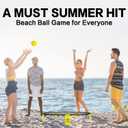 GOOX Outdoor Beach Ball Games with Carrying Bag, 3 Balls, Net and Strip Light (ONLY for Light Up Set)- Roundnet Game Set for Family - Played Outdoors, Indoors, Beach, Lawn, Yard and Park