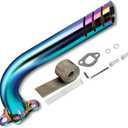 FVRITO Colorful Upgrade Header Exhaust Pipe Kit for Non Hemi Predator 212cc 196cc 6.5HP GX160 GX200 Coleman CT200u BT200X CT200u-ex KT196 Baja Warrior MB200 Clone Go Kart Mini Bike Performance Parts