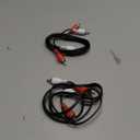 QDiShi (2 Pcs) RCA Stereo Audio Cable, 2-RCA Male to 2-RCA Male (5 FT), Stereo Audio 2RCA Cord Male to Male Connector