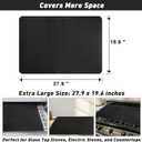 Stove Top Cover for Electric Stove, Silicone Glass Cooktop Protector, 28"x20" Stove Mat, Cooktop Protector, Heat Resistant Range Ceramic Stove Top Covers Mat, Dish Drying Mat XL (Black, 28" x 20")