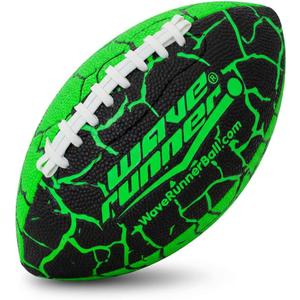 Wave Runner Grip It Waterproof Junior Size Football, 9.25 Size, Durable & Double Laced, Perfect for Beach Accessories, Kids Games, Pool Toys, Outdoor Games, All-Weather Indoor & Outdoor Play