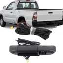 Dasbecan Tailgate Handle Rear View Backup Camera 6909004020 Compatible with Toyota Tacoma 2005-2015 Black Aftermarket Replacement Reverse Parking Liftgate Latch Handle Camera (RCA Connector)