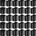 Uxcell 30pcs PP Plastic Disc Top Caps, 24/410 Replacement Press Caps, Durable Dispensing Lids for Squeeze Bottles, Black