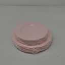 WDF 60pcs Pink Plastic Plates - Baroque Pink Disposable Plates Including 30 Pink Dinner Plates 10.25inch, 30 Pink Dessert Plates 7.5inch for Upscale Wedding &Parties