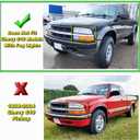 Headlights Assembly Compatible with 1998 1999 2000 2001 2002 2003 2004 Chevy Blazer,1998-2004 Chevy S10 Pickup Headlamp Chrome Housing Clear Reflector Head Lamps Turn Signal Light