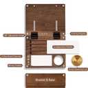 Black Walnut Wooden Watercolor Palette for Schmincke,Travel Paint PalettePochade Box for Painting with Base,Portable Plein Air Easel for Watercolor,Gouache, Acrylic, Oil Painting