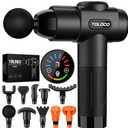TOLOCO Massage Gun, Deep Tissue Back Massage for Athletes for Pain Relief, Percussion Massager with 10 Massages Heads & Silent Brushless Motor, Valentines Day Gifts for Him Her, Black