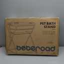 Beberoad 2 in 1 Dog Bath Tub Dog Washing Station for Bathing and Grooming, Elevated Collapsible Foldable Portable Shower Bathtub for Small Dogs Cats Pet, Indoor and Outdoor (Gray)