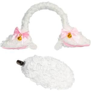 Tequise Lamb Headband and Tail Costume - Sheep Cosplay Accessories