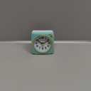 Ultra Small Battery Analog Travel Alarm Clock, Retro Bedside Table Clocks for Bedrooms, Desk Clock, Vintage Home Decor for Bathroom Kichen Living Room, Mint