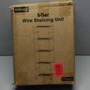 Storage Shelves - 5 Tier Shelf Organizer, Heavy Duty Garage Shelving Unit with Leveling Feet, Stable Metal Shelves Organizer for Pantry, Kitchen and Closet, 33.0" W x 12.6" D x 72.0" H, White