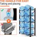 Semoprus 5 Gallon Water Bottle Holder for 10 Bottles, 5 Tiers Double Row Water Jug Holder, Detachable Heavy Duty Water Jug Stand, Water Jug Rack for Office, Kitchen, Garages, Restaurant, and Gym