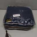 Amazon Basics Lightweight Super Soft Breathable Brushed Microfiber 4 Piece Bed Sheet Set with 14-Inch Deep Pockets, Wrinkle Resistant, Queen, Navy Blue, Solid